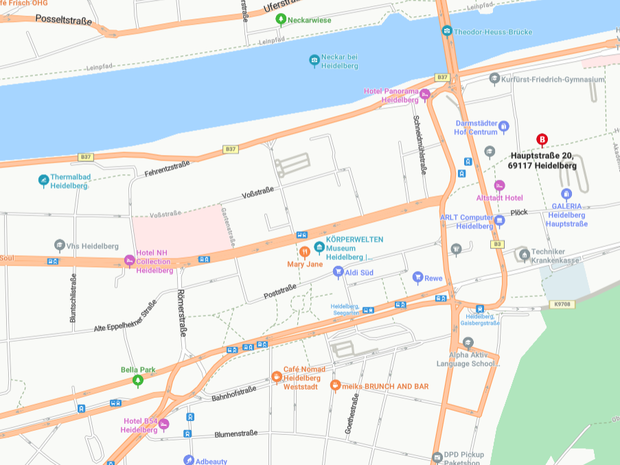 Hauptstrasse 20 - 69117 Heidelberg Praxisstandort Psychotherapie- Coaching - Beratung am Bismarkplatz in der Heidelberger Altstadt