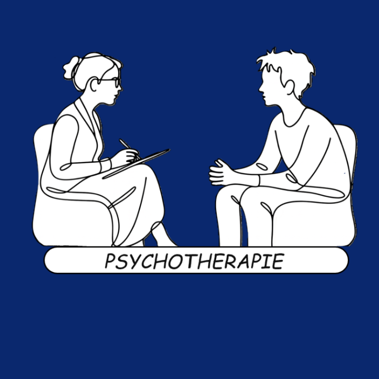 Psychotherapeutin Horn wohlwollend emphatisch einer Klientin/einem Klienten lauschend im geschützten Therapie Setting.